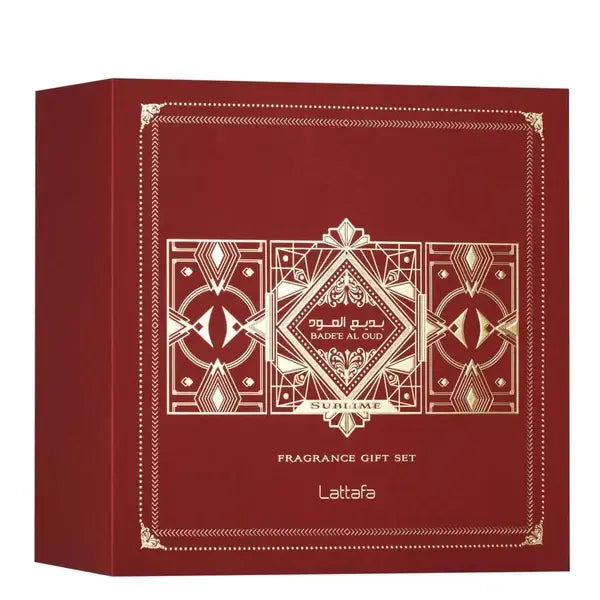 Badee Al Oud Sublime Gift Set 100ml + 12ml + Hairmist Lattafa