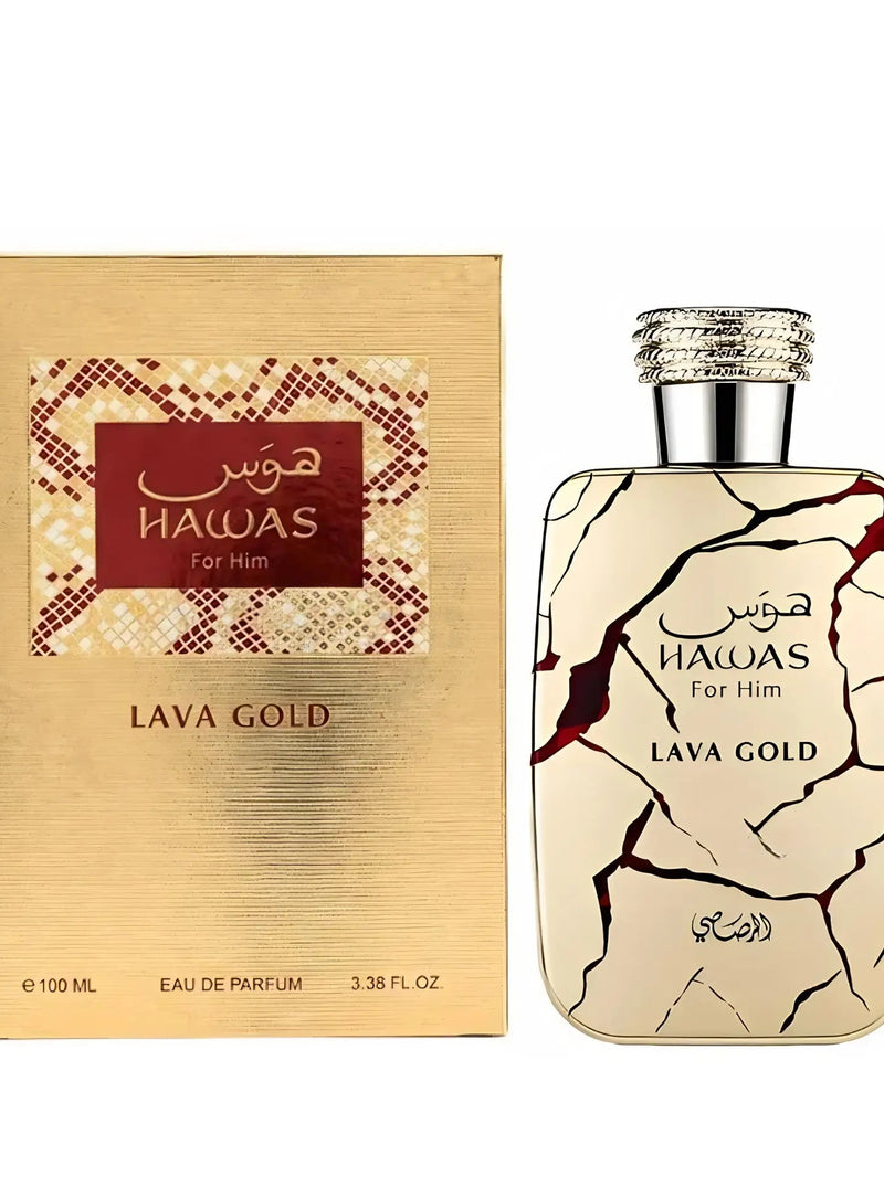 Hawas Lava Gold Perfume 100ml EDP Rasasi
