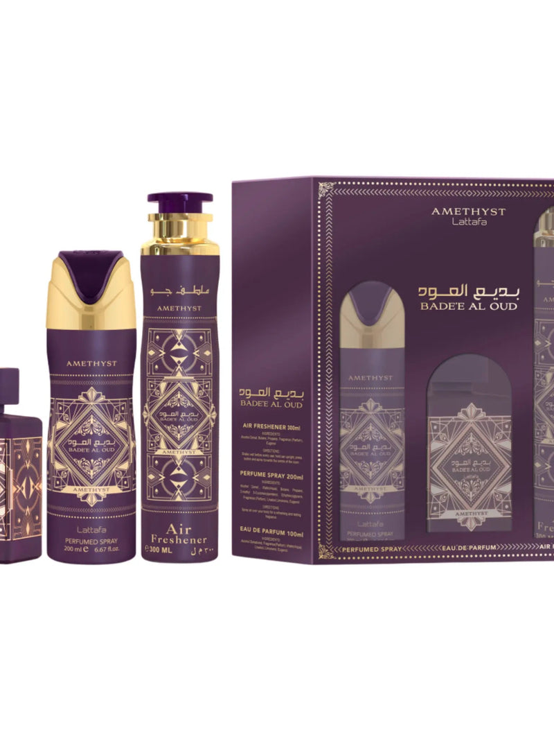 Lattafa Badee Al Oud Amethyst Gift Set