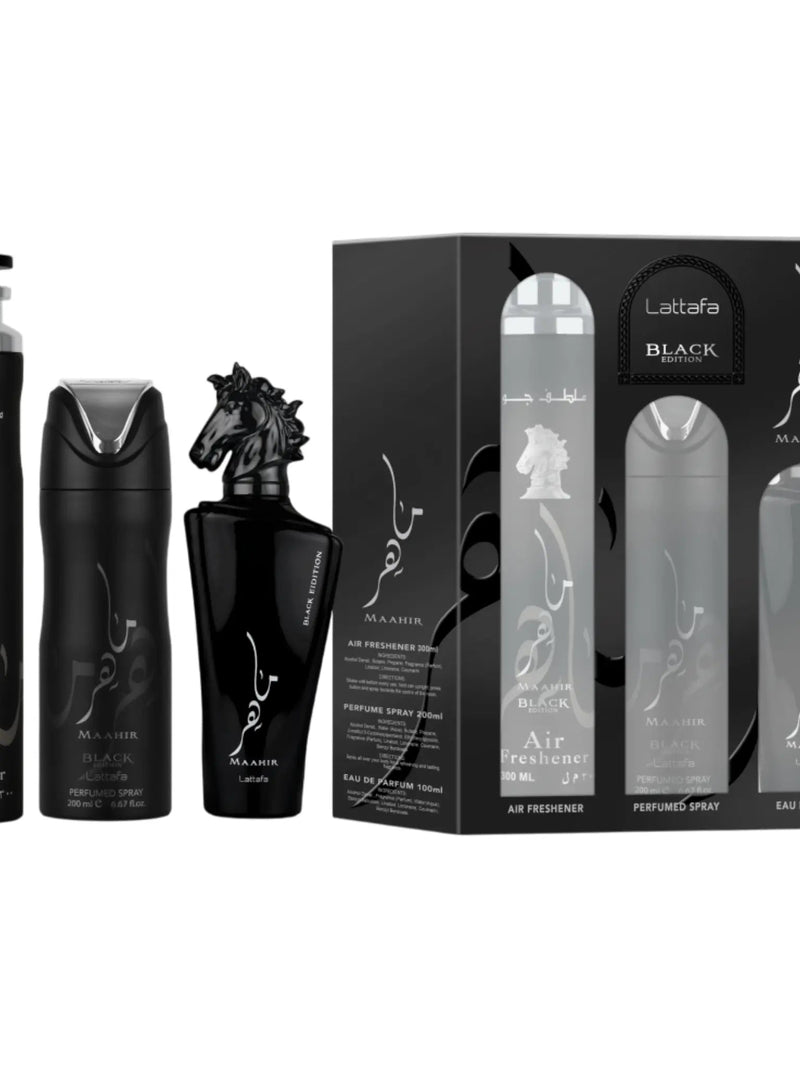 Lattafa Maahir Black Edition Gift Set