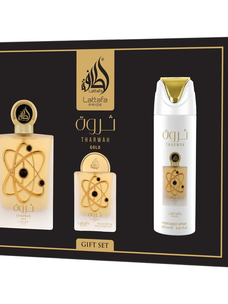 Lattafa Tharwah Gold Gift Set