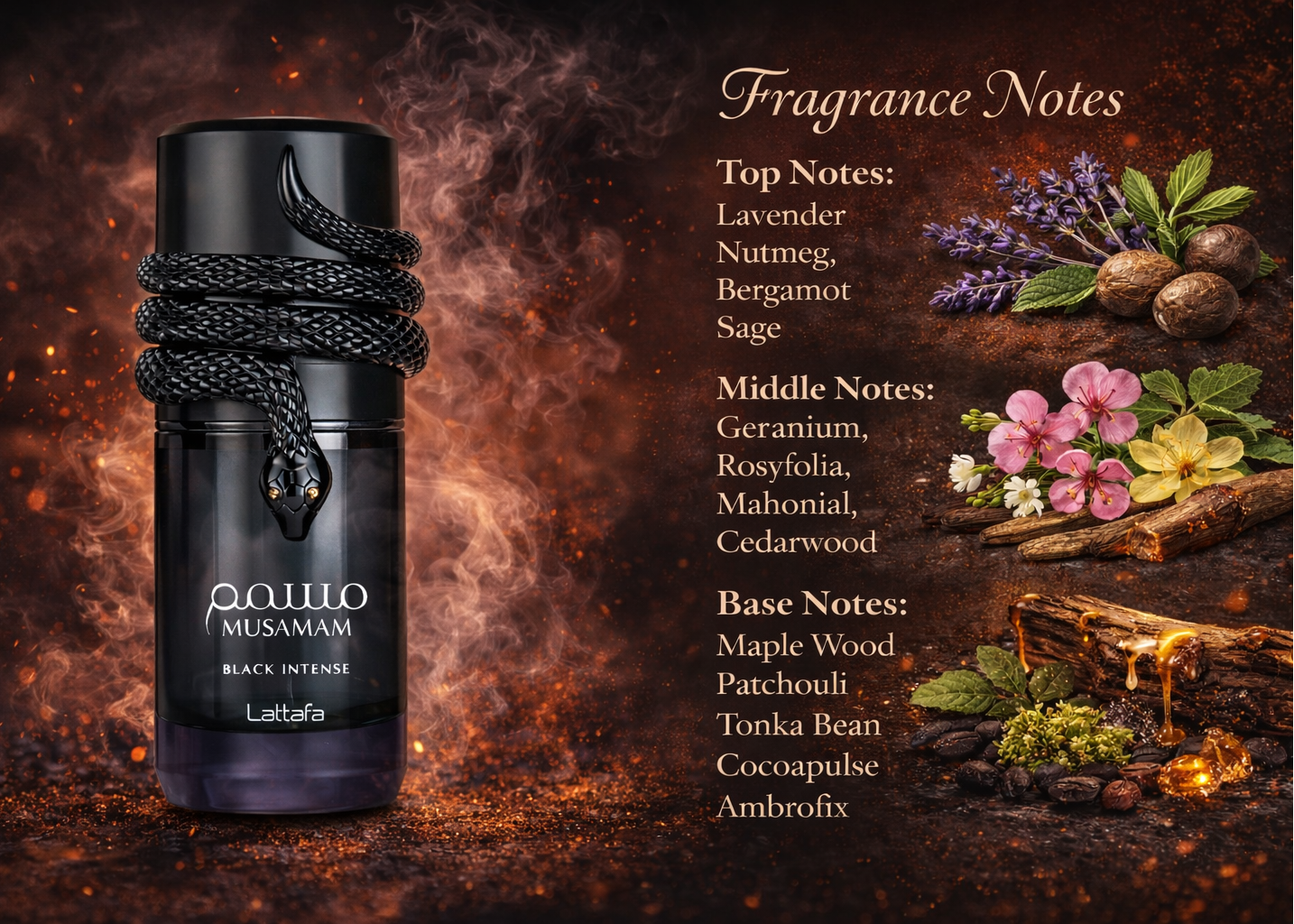 Musamam Black Intense 100ml EDP by Lattafa