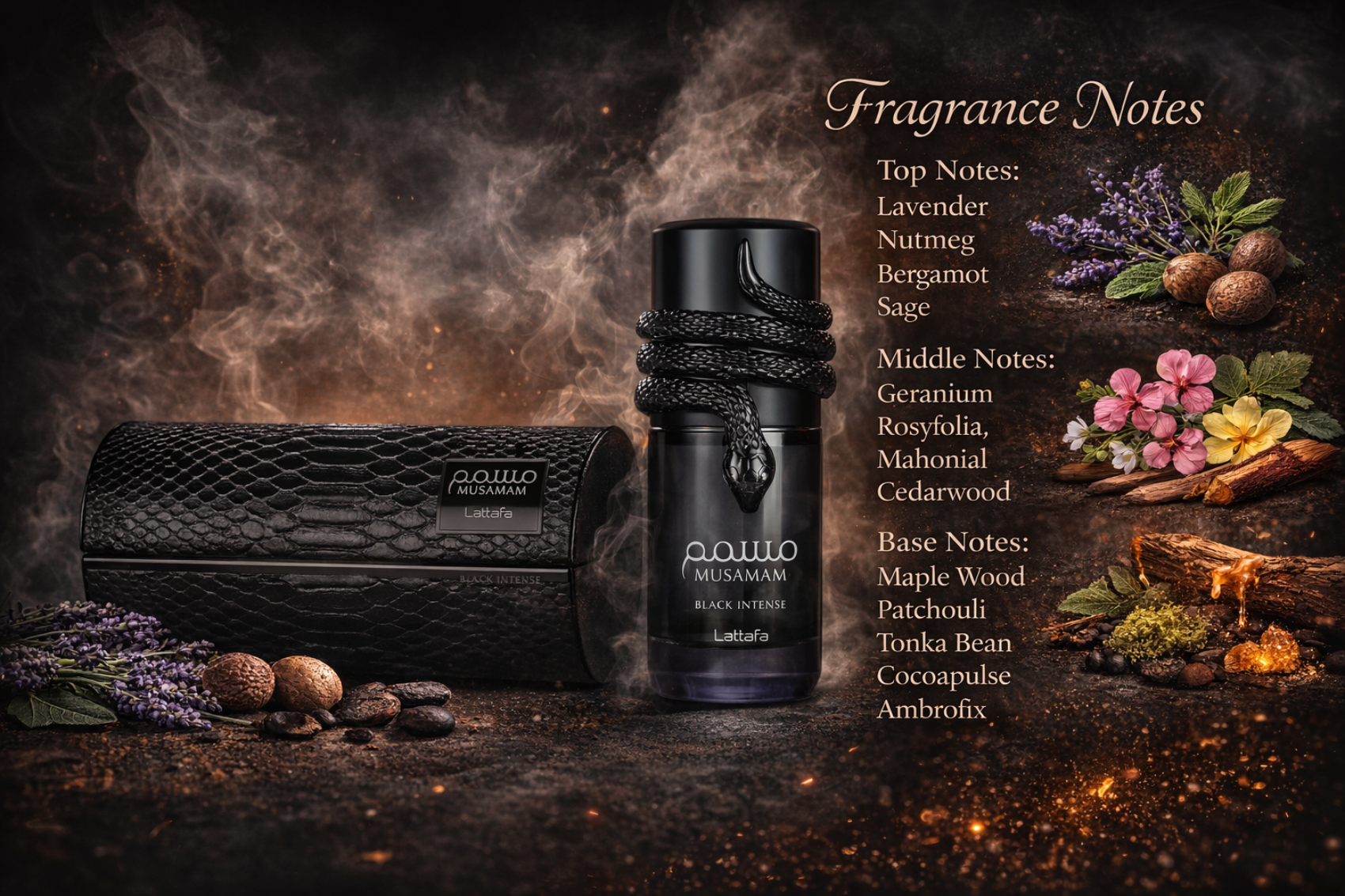 Musamam Black Intense 100ml EDP by Lattafa
